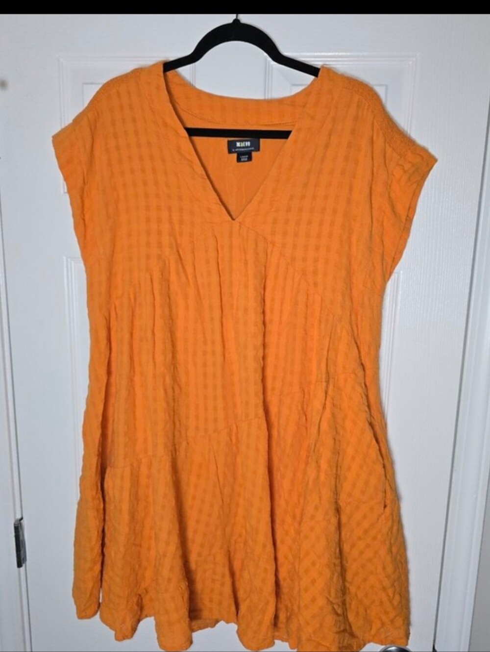 Maeve Anthropologie Juliet Orange Cotton Tunic Dress Size Large - Picture 10 of 10